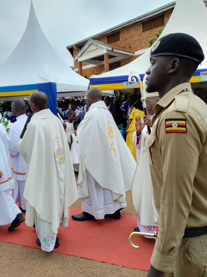 Community members and guests attending a formal public ceremony